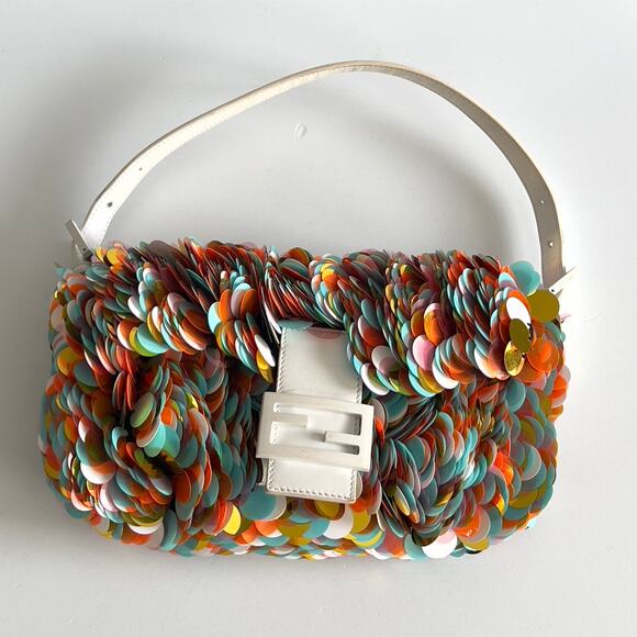 Vintage Fendi Multicolor big Paillette Baguette - Picture 2 of 8
